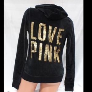 Victoria's Secret PINK Velour Zip Up Hoodie